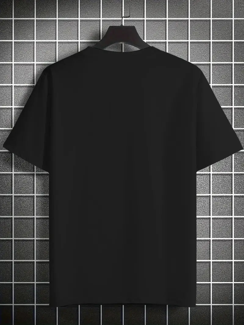 Men's Casual Saudi Arabia Graphic T-Shirt - Breathable Micro-Stretch Polyester, Red with Green & Golden Design, Perfect for Summer Outdoor Lounging